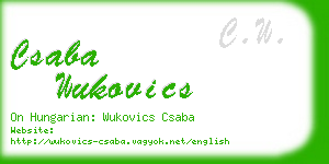 csaba wukovics business card